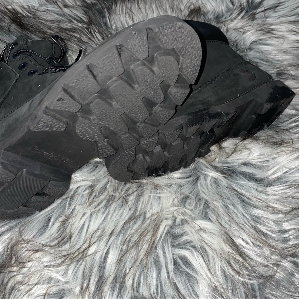 Timberland Basic 6 Inch Boot Men’s Size 7 BLACK Leather - Picture 4 of 9